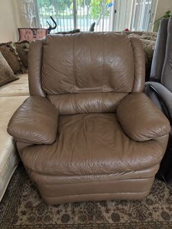 Tan Manual Reclining Chair