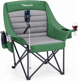 Portable Moon Chairs with Phone Holder Oversize Outdoor Folding Camping Chair