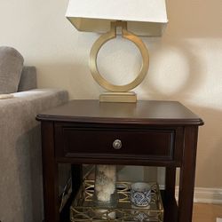 Espresso Wood End Tables (2)