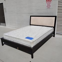 Queen Bed Frame With Mattress 