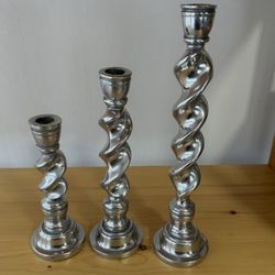 Pewter Candle Stick Holders 