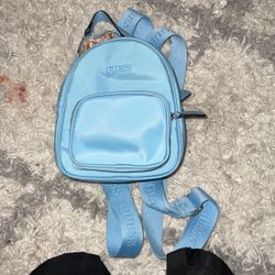 guess blue mini backpack 