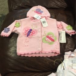 Baby Girl Sweater And Hat