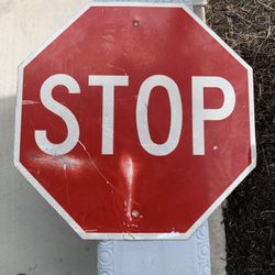 Stop Sign , Metal, One Sided, 30”, reflective