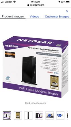 NETGEAR - Dual-Band AC1750 Router with 16 x 4 DOCSIS 3.0 Cable Modem 