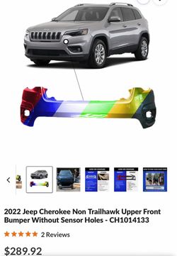 2022 Jeep Cherokee Limited front bumper w/o sensor holes