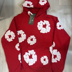 Red Denim Tears Hoodie Size Small