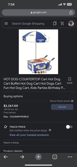Hot Dog Cart Stand 
