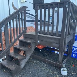 Portable Wood Deck For Trailer/ Rv 