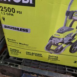 RYOBI PRESSURE WASHER ELECTRIC 2500 PSI BRUSHLESS 