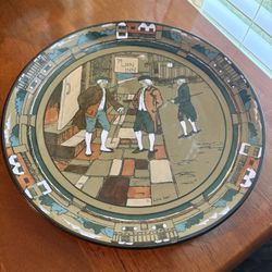 Antique Deldare Ware Buffalo Pottery Large Serving Plate- Fallowfield Hunt