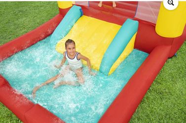 Play Day Jump 'N Away Kids Indoor and Outdoor Bouncer with Blower Included