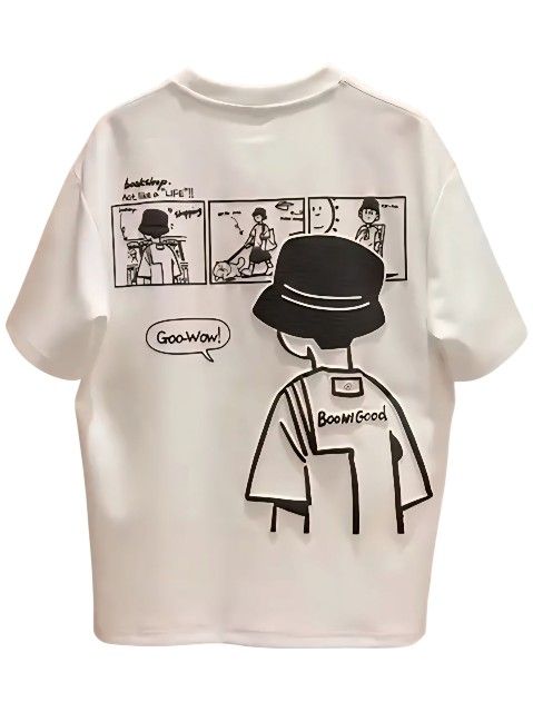 White Graphic Tee Size L