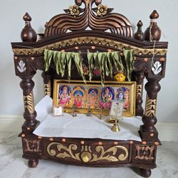 Handmade Wooden Pooja Mandir