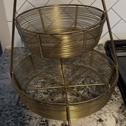 Gold Fruit Basket 