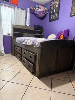 Two captains bed, both full size without the mattress