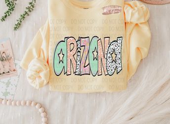 Bright Doodle States Custom Crewneck 