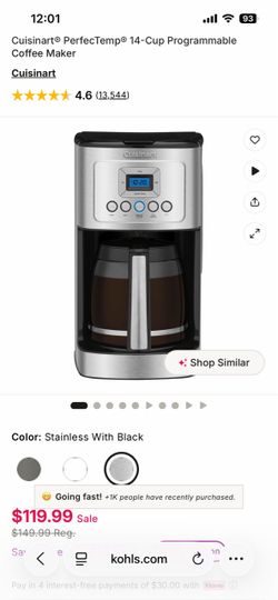 Cuisinart coffee maker
