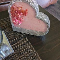 Resin Pink heart