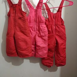 Pink Snow Bibs