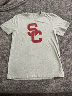 Gray USC Logo Men's T-Shirt Small