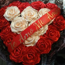 Ramos En Forma De Corazón De Rosas Eternas