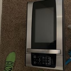 Like New Large Black Stainless Steel Microwave 