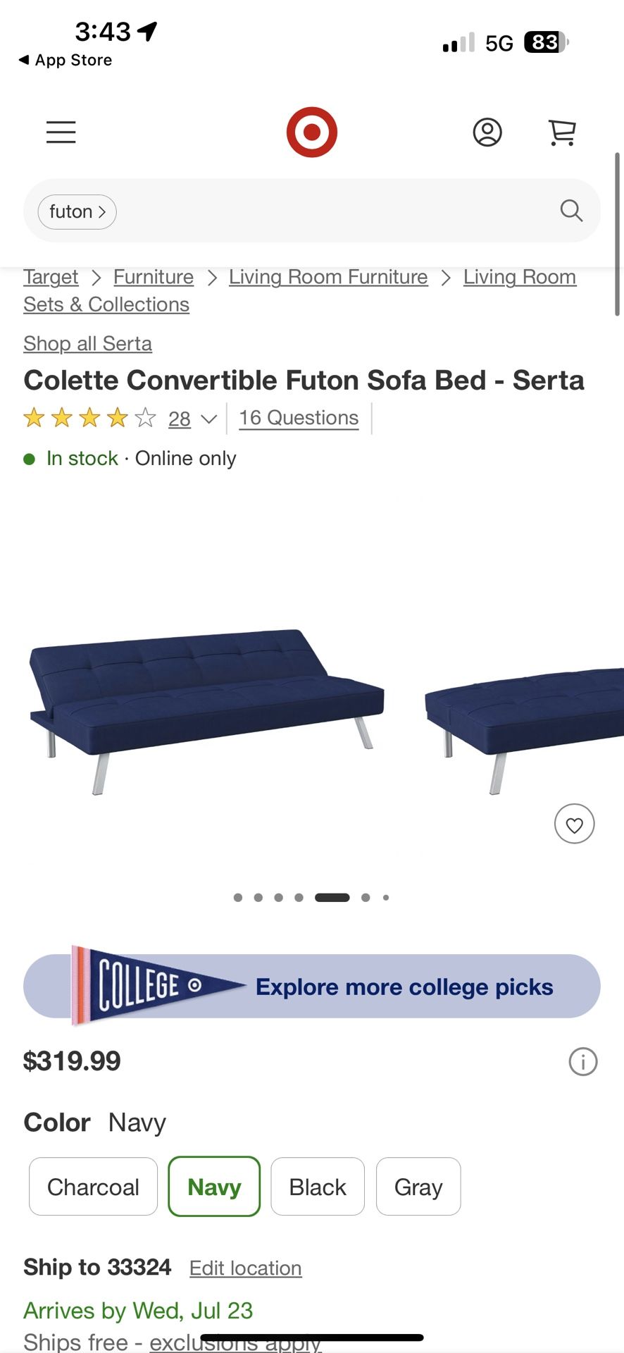 Futon Sofa Bed And rug
