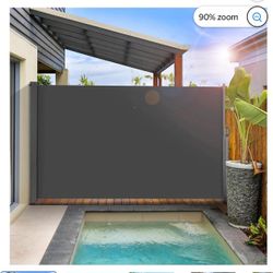 157.5" x 71" Side Awning, Patio Retractable Side Screen Awning, Patio Privacy Screen  W-23