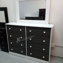 8 Drawer Bedroom Dresser with Mirror!
