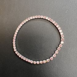 Pink sapphire tennis bracelet