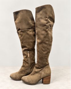 BP Over-the-Knee Taupe Suede Boots – Women’s 7.5