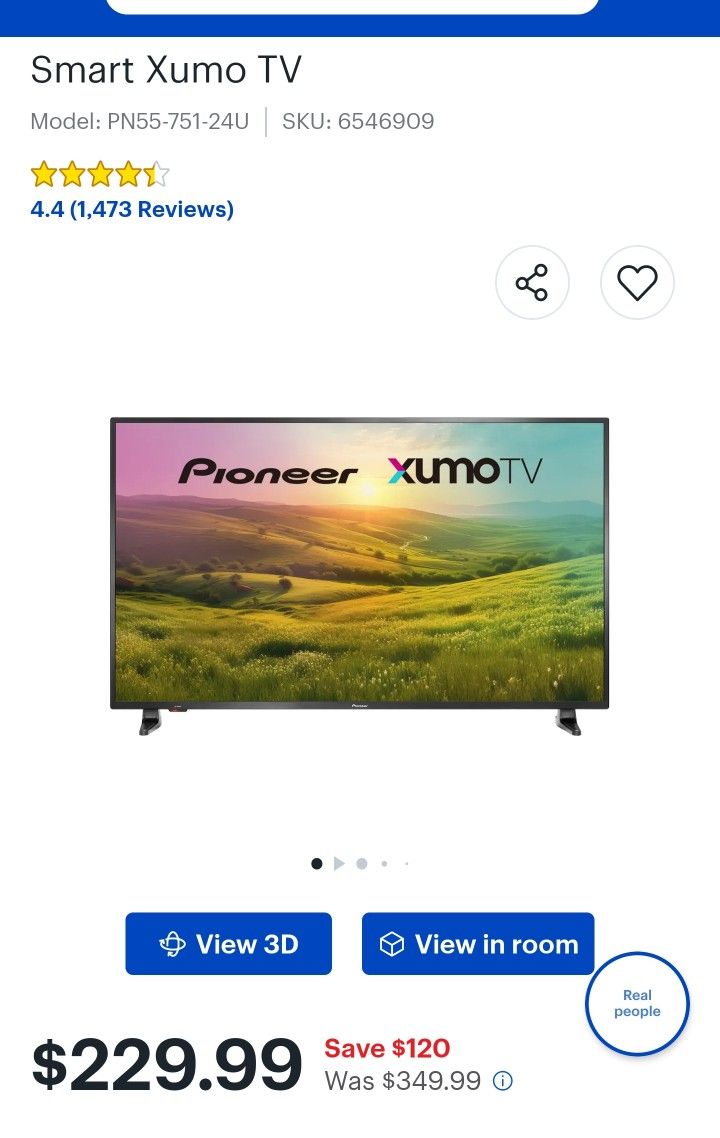 Pioneer - 55" Class LED 4K UHD Smart Xumo TV
