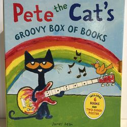 Pete the Cat's Groovy Box of Books by James Dean Book Collection 6 books+ Poster