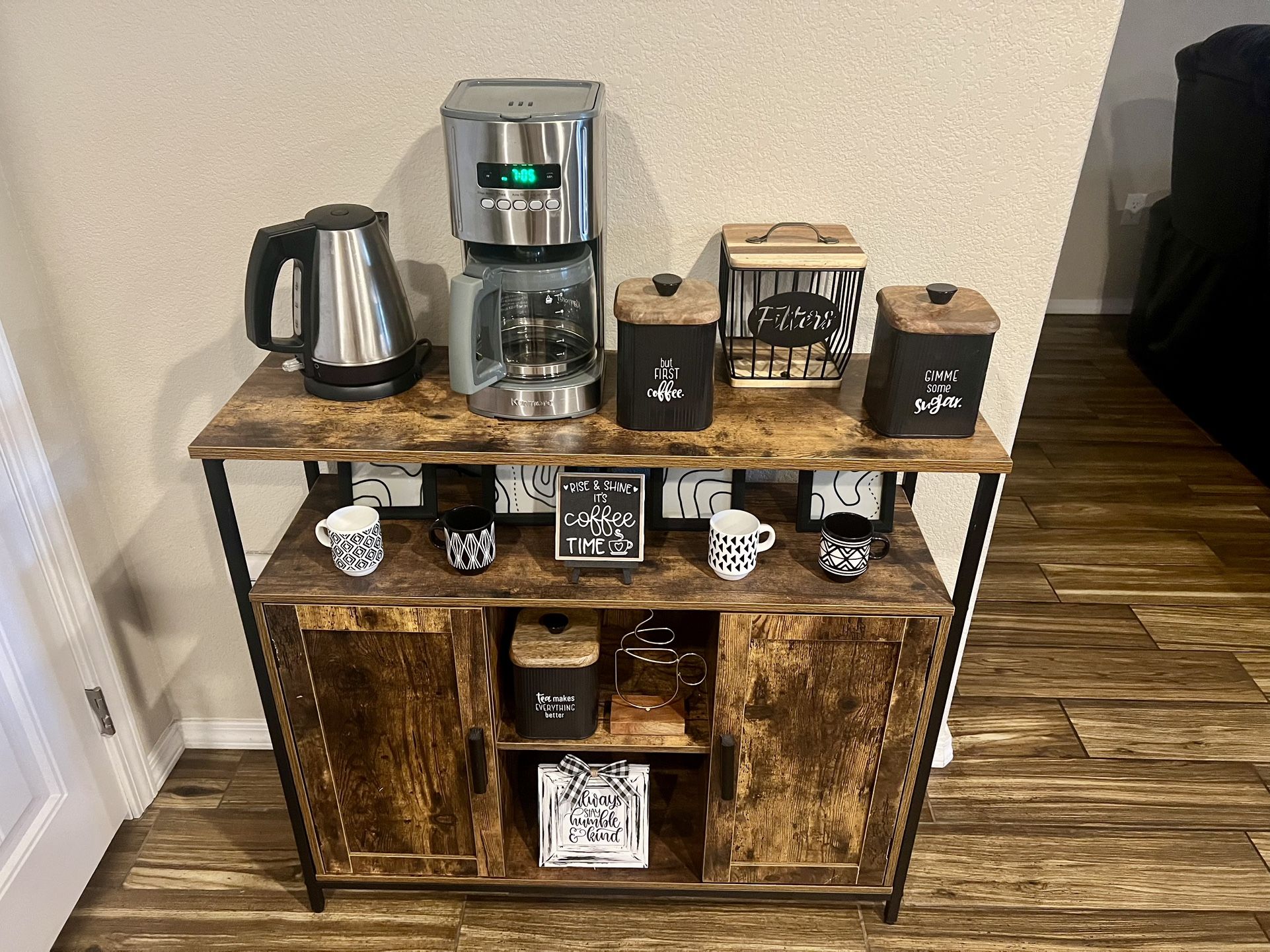 Table With 2 Storage Doors