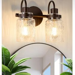 Oil rubbed bronze  2 Light bathroom light