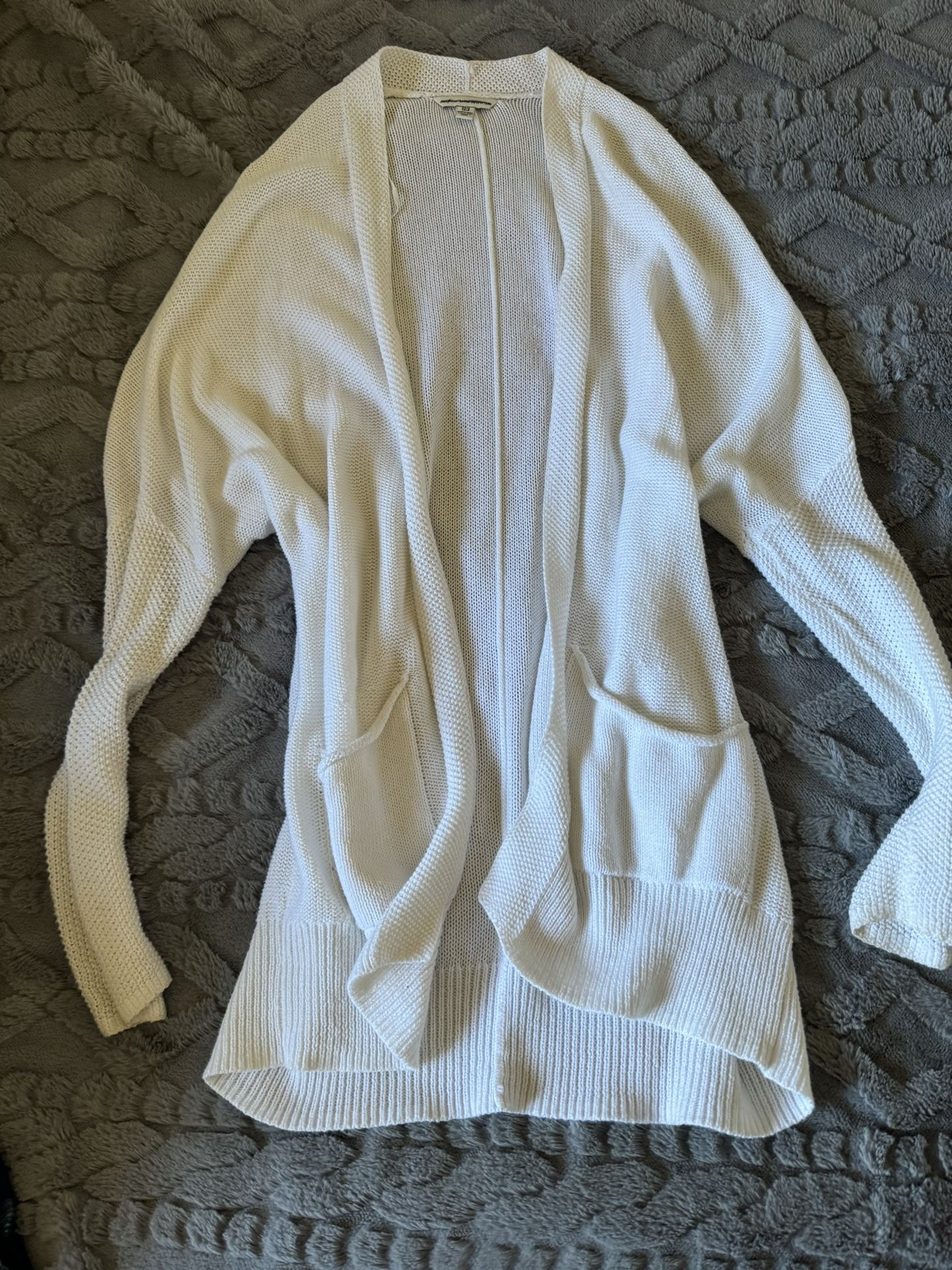 American Eagle Outfitters White Long Cardigan 