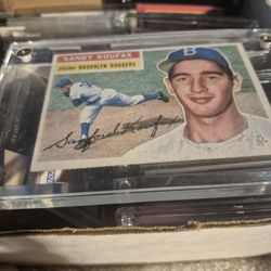 SANDY KOUFAX BASEBALL CARD SIGNED