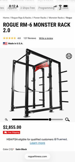 ROGUE RM-6 MONSTER RACK 2.0 +weights and accessories