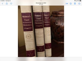 Webster Dictionary Set Of 3 Large Hard Cover Books