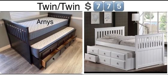 New Trundle Twin Bed with Full Size bed on Top