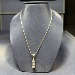14K White Gold Pendant Chain