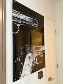 3 ft x 1.5 ft acrylic set off gun art wall art from https://offerup.com/redirect/?o=V2F5ZmFyZXIuY29t