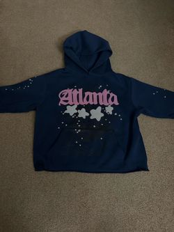 Navy blue atlanta Sp5der hoodie