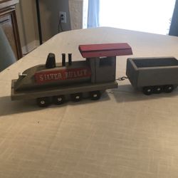 My Husband Made This Wood Train It’s New Silver Bullit 