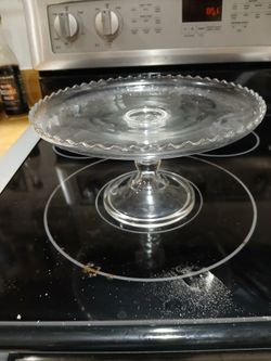 Vintage imperial Glass Cake Stand