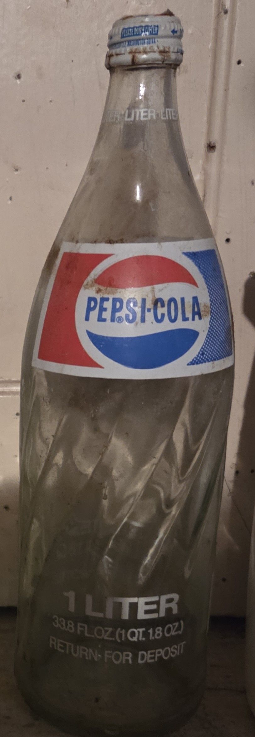 Vintage 1970s-1980s PEPSI COLA Glass Bottle