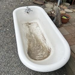 Vintage cast iron bathtub 