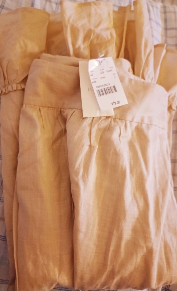 Ladies Almond Color Ruffle Skirt. Size - 2. J. Crew