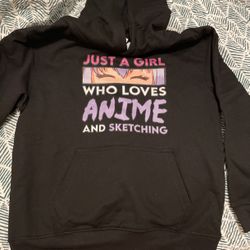 Youth Large Anime sweatshirt black 